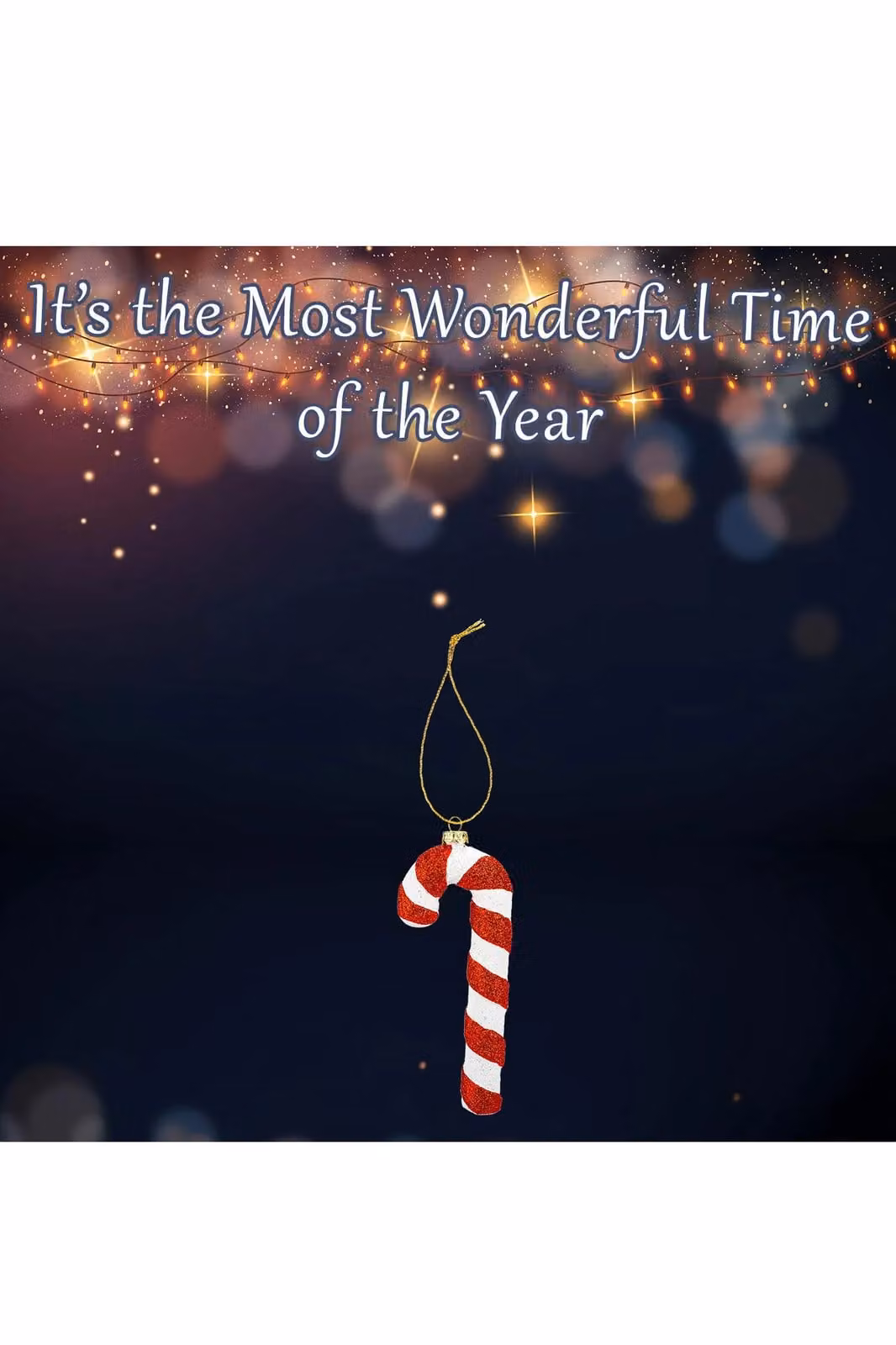 VFM e-Store Red Striped Glass Hanging Candy Cane Christmas Tree Ornament, H x W x D: 15.8 x 6.0 x 2.1 cm – 2