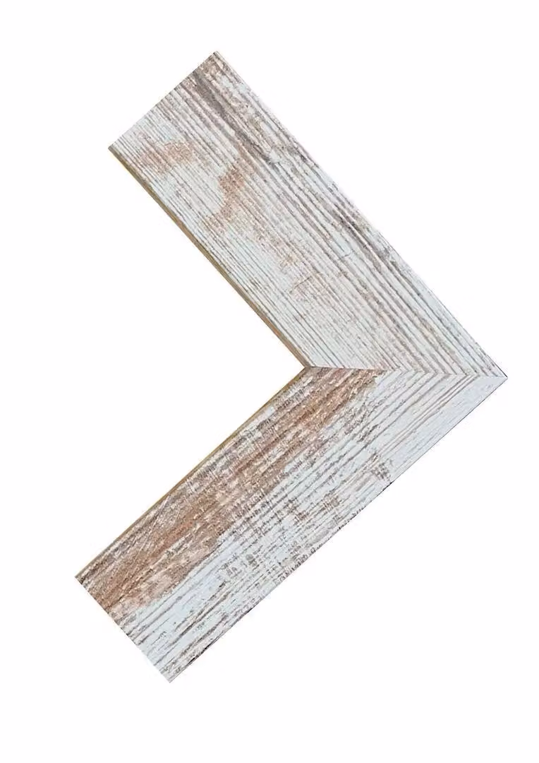 Frames & Mirrors 4U Metro Rectangular Picture Frame in Distressed White with Red Mount for 7 x 5 Inch Images – 2