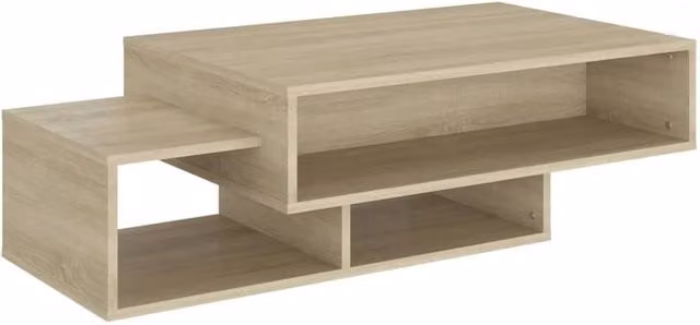 Berkfield Home Sonoma Oak Coffee Table in Beige, W/D/H: 105 x 55 x 32 cm