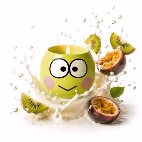 Hello Kitty & Friends Passionfruit & Kiwi Scented Candle, 200g Green Fruity Fragrance Ceramic Candle