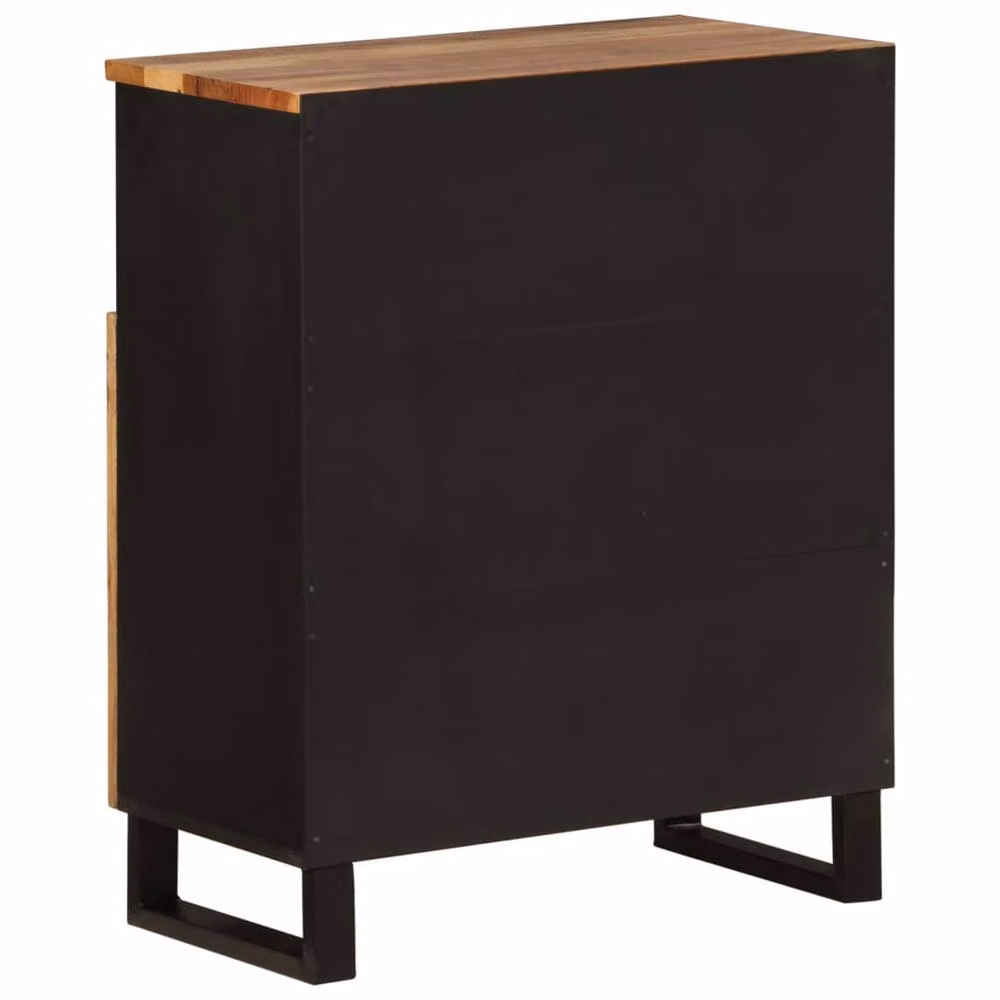 Berkfield Home Classic Acacia Wood Sideboard with 2 Doors, Brown, W/D/H: 60 x 33 x 75 cm – 4