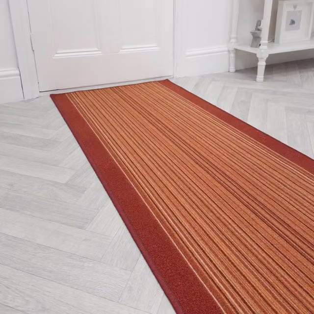 runrug Carnaby Hallway Runner Rug in Terracotta, Non-Slip and Hardwearing, W: 100 cm, L: 180 cm – 1