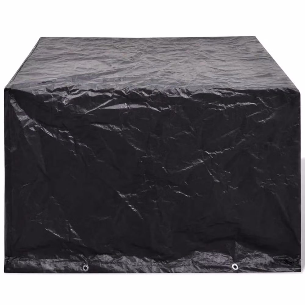 Berkfield Home Water Repellent Garden Bench Covers, 2 Pack, Black, W/D/H: 135 x 135 x 90 cm – 3