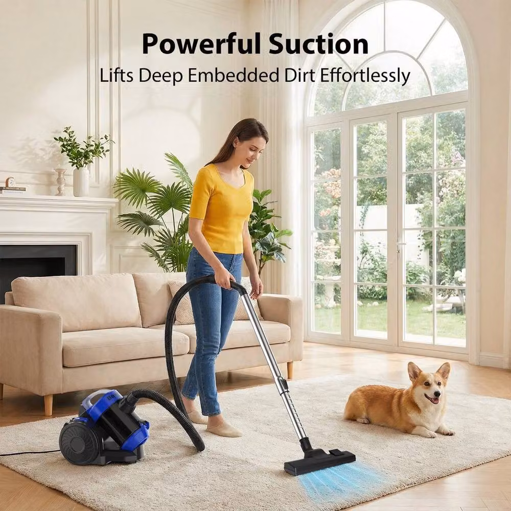 PAWNORA 1.5L Bagless Cylinder Vacuum Cleaner in Black with 45kPa Suction for Pet Hair – 5