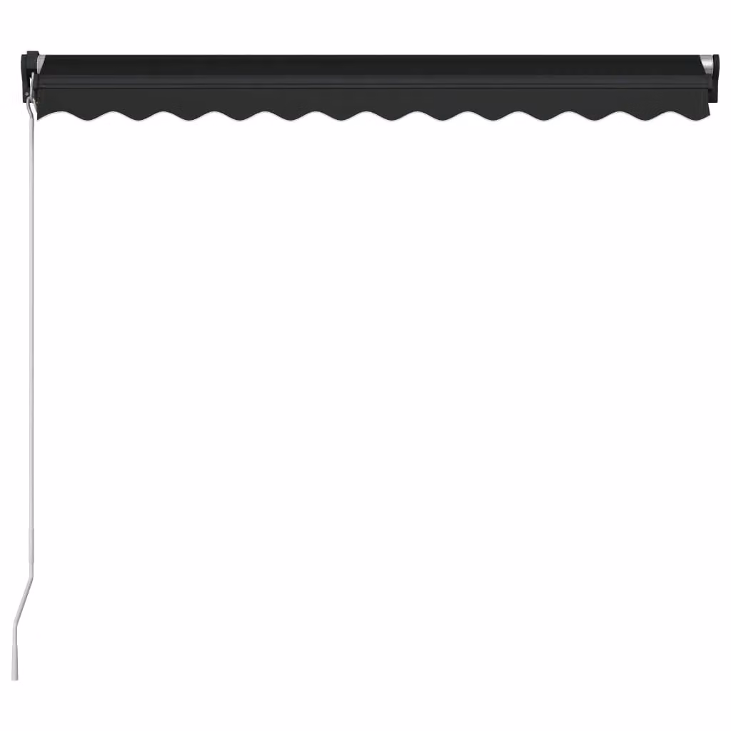 Berkfield Home Manual Retractable Awning with LED, Anthracite and Black, W: 350 cm, D: 250 cm – 4