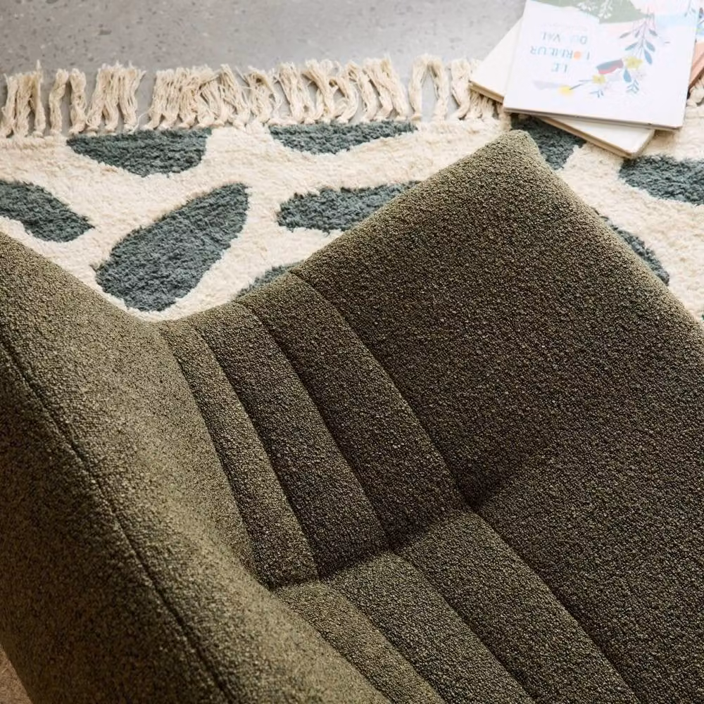 sweeek Children's Armchair in Khaki Textured Boucle Fabric – 3