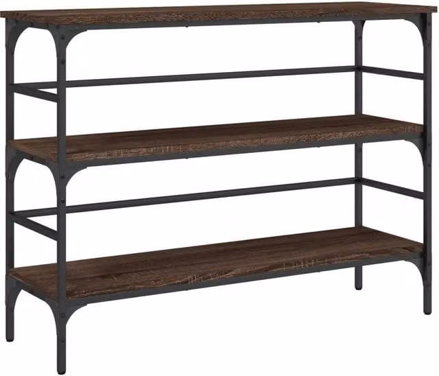 Berkfield Home Brown Oak Console Table, W/D/H: 100 x 32 x 75 cm