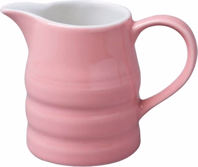 WM Bartleet & Sons Traditional Ceramic Churn Jug in Pink and White, 0.28 l