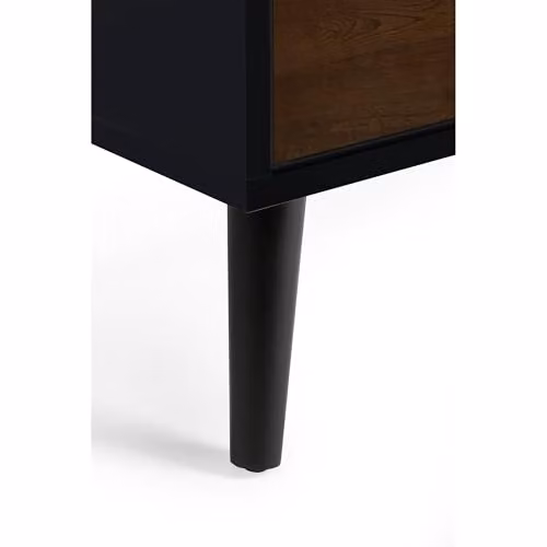 Julian Bowen Alba 4 Drawer Chest in Walnut and Black with Soft Close Drawers, W: 100.5 cm, H: 78 cm, D: 40 cm – 3