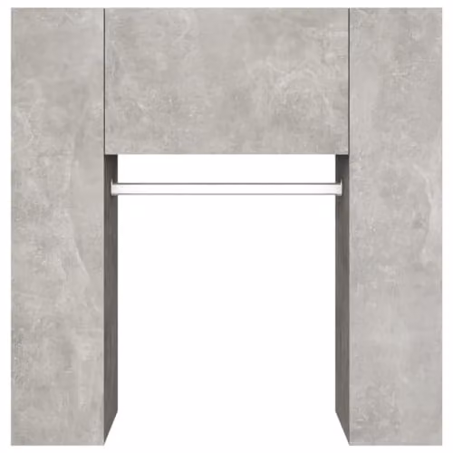 vidaXL Set of 2 Modern Hallway Cabinets in Concrete Grey Engineered Wood – 2