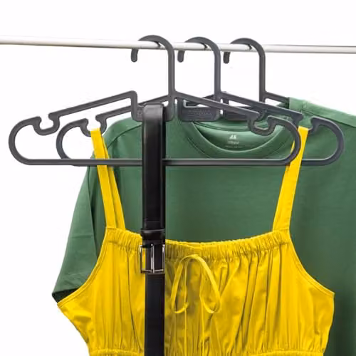 ReBorn Non-Slip Recycled Plastic Coat Hangers, Pack of 5, Grey – 2