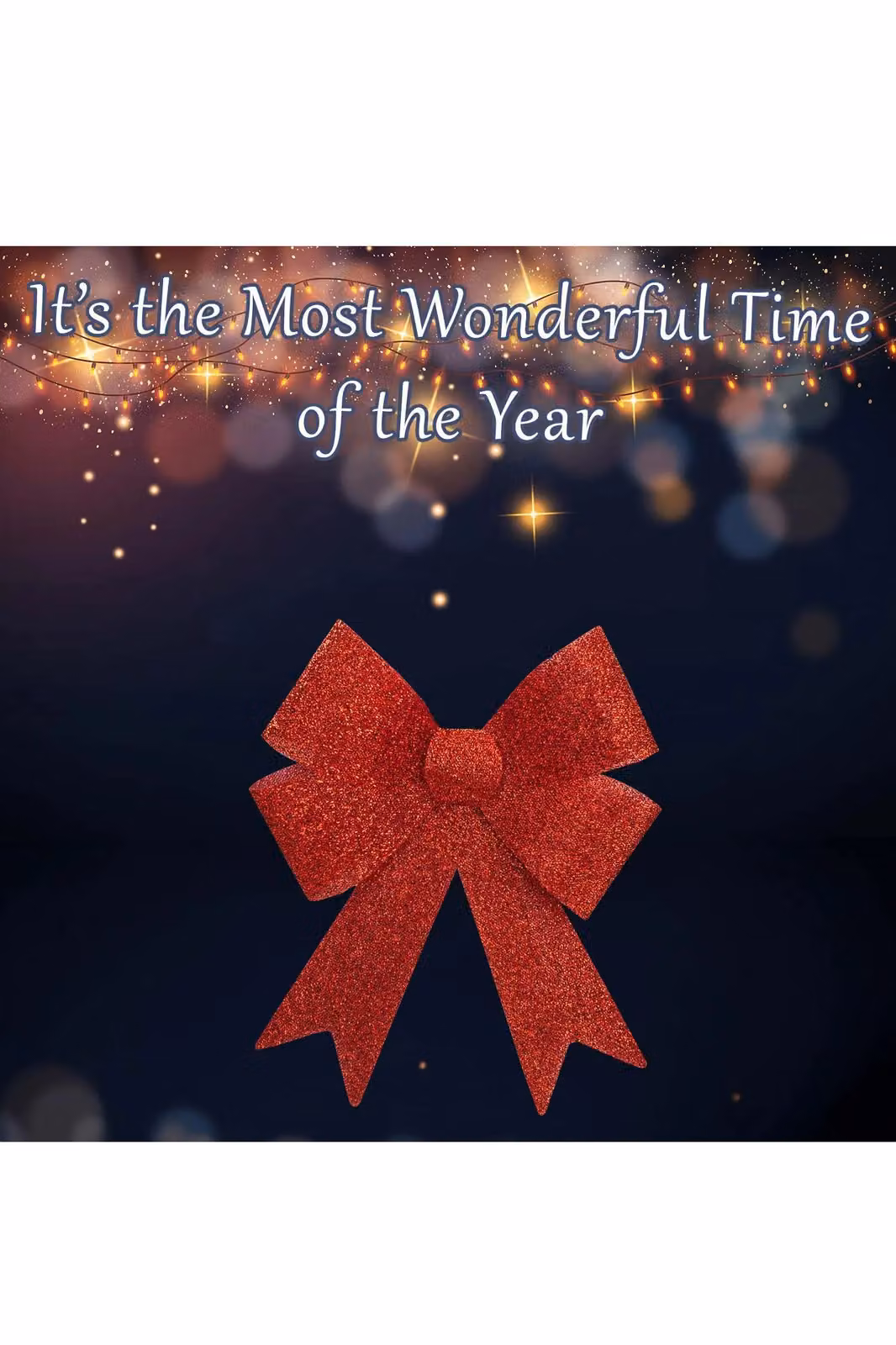 VFM e-Store Red Tinsel Bow Christmas Decoration W: 37 cm, D: 49 cm, H: 13 cm – 3