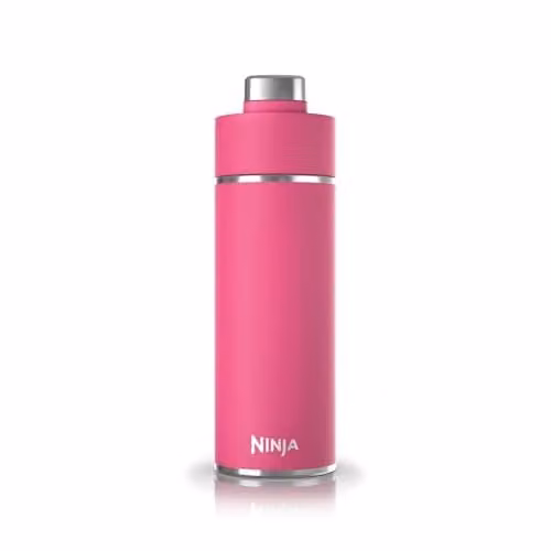 Ninja Thirsti Vacuum Insulated Stainless Steel Water Bottle and Flask, Pink, 700 ml – 1