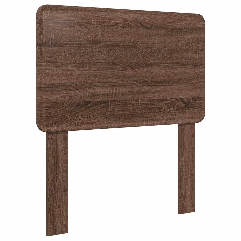 Berkfield Home Bed Frame with Headboard in Brown Oak, Solid Pine Wood and MDF, W/D/H: 90 x 190 cm – 3