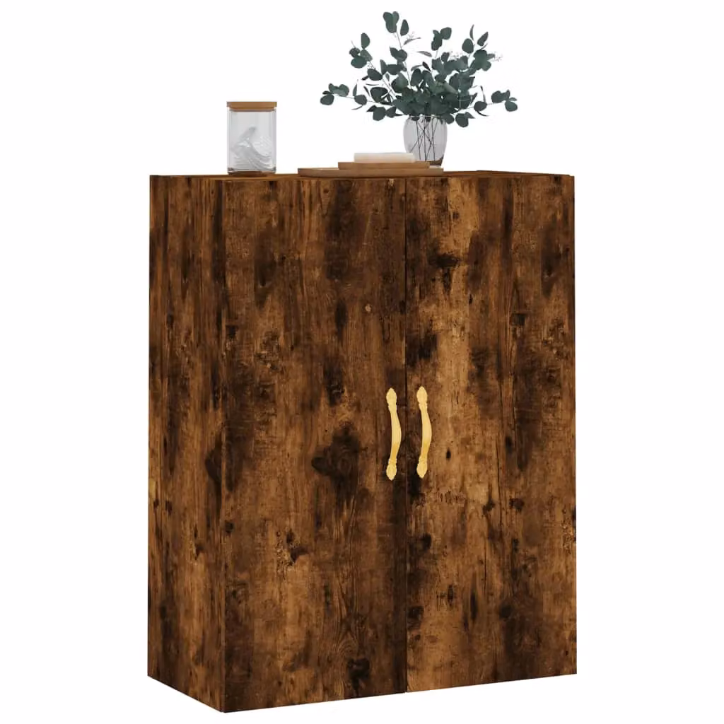 Berkfield Home Smoked Oak Wall Mounted Cabinet in Brown, W: 69.5 cm, D: 34 cm, H: 90 cm – 4
