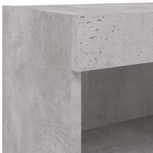 vidaXL Set of 2 Modern Wall-Mounted TV Cabinets with Integrated LED Lights, Concrete Grey, W: 60 cm, D: 30 cm, H: 30 cm – 3