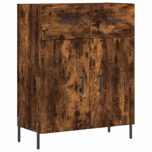 vidaXL Modern Sideboard in Brown Oak, W/D/H: 69.5 x 34.0 x 90.0 cm