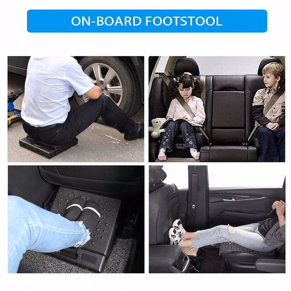 SPETLEK Black Office Footrest Stool for Home and Office – 3