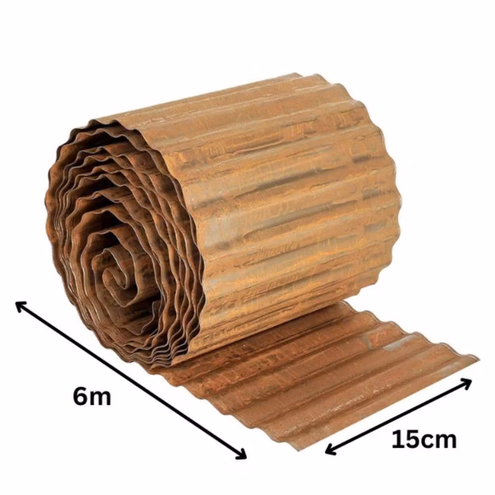 Marco Paul Orange Rust Effect Metal Garden Lawn Edging – 3