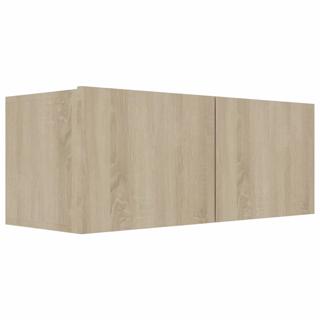 Berkfield Home Set of 4 Sonoma Oak TV Cabinets in Brown, W/D/H: 80 x 30 x 30 cm – 3