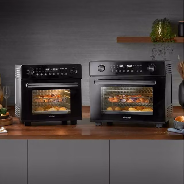 VonShef Hot Air Fryer Oven, Black, Width: 42.9 cm