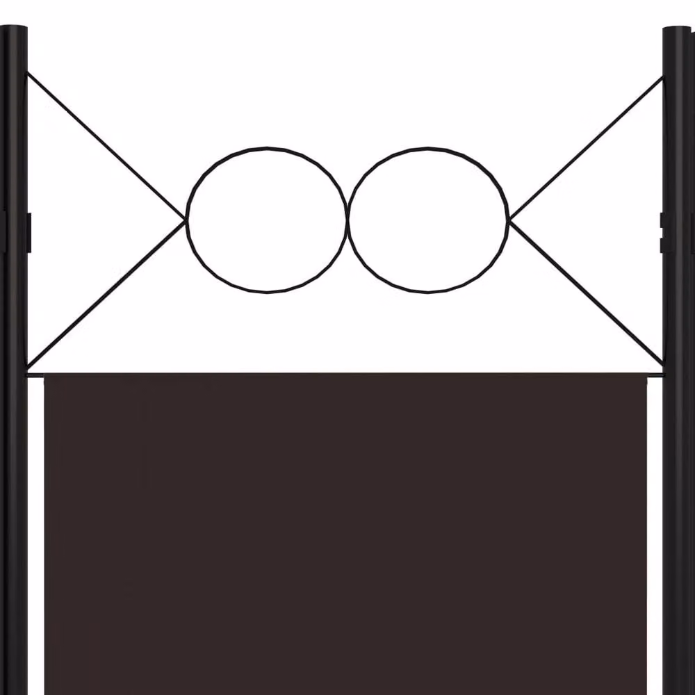 Berkfield Home Practical 3-Panel Metal Room Divider, Brown, W: 120 cm, H: 180 cm – 4