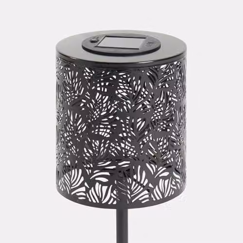 OHS Black Metal Solar Outdoor Table Lamp with Dusk Sensor for Garden, Balcony and Terrace – 4