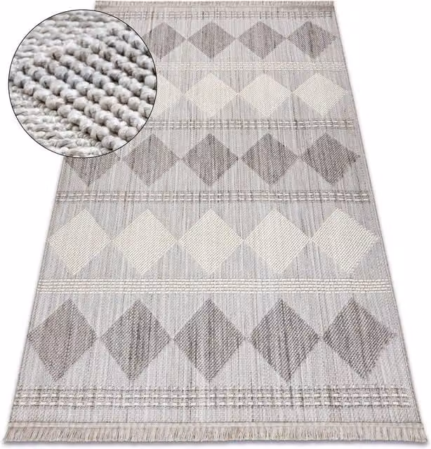 RugsX Nano Grey Rectangular Rug, W: 160 cm, L: 220 cm