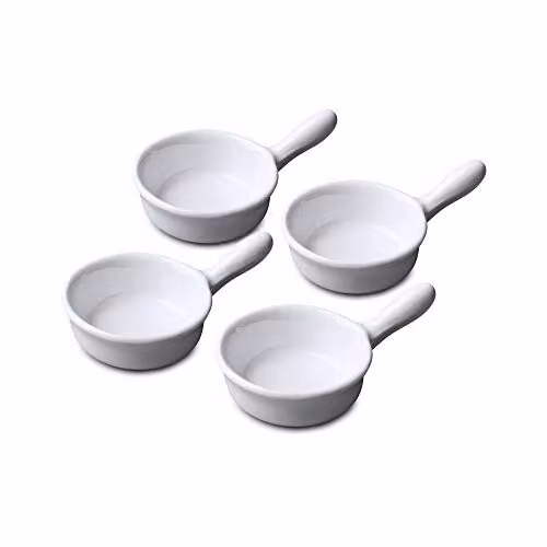 WM Bartleet & Sons 1750 Set of 4 White Porcelain Mini Dip Bowls