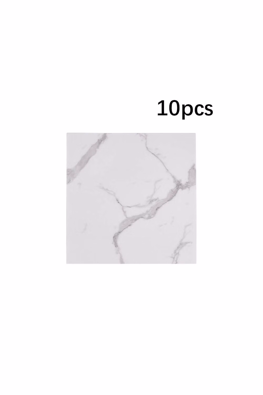 Living and Home 10pcs Self-Adhesive Calacatta White Marble PVC Wallpapers, W/D/H: 40 x 40 x 40 cm – 2