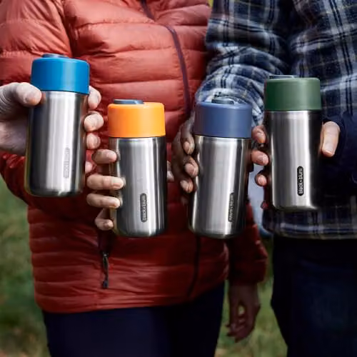 Black + Blum Insulated Stainless Steel Coffee Cup with Lid, Blue, 340ml – 7