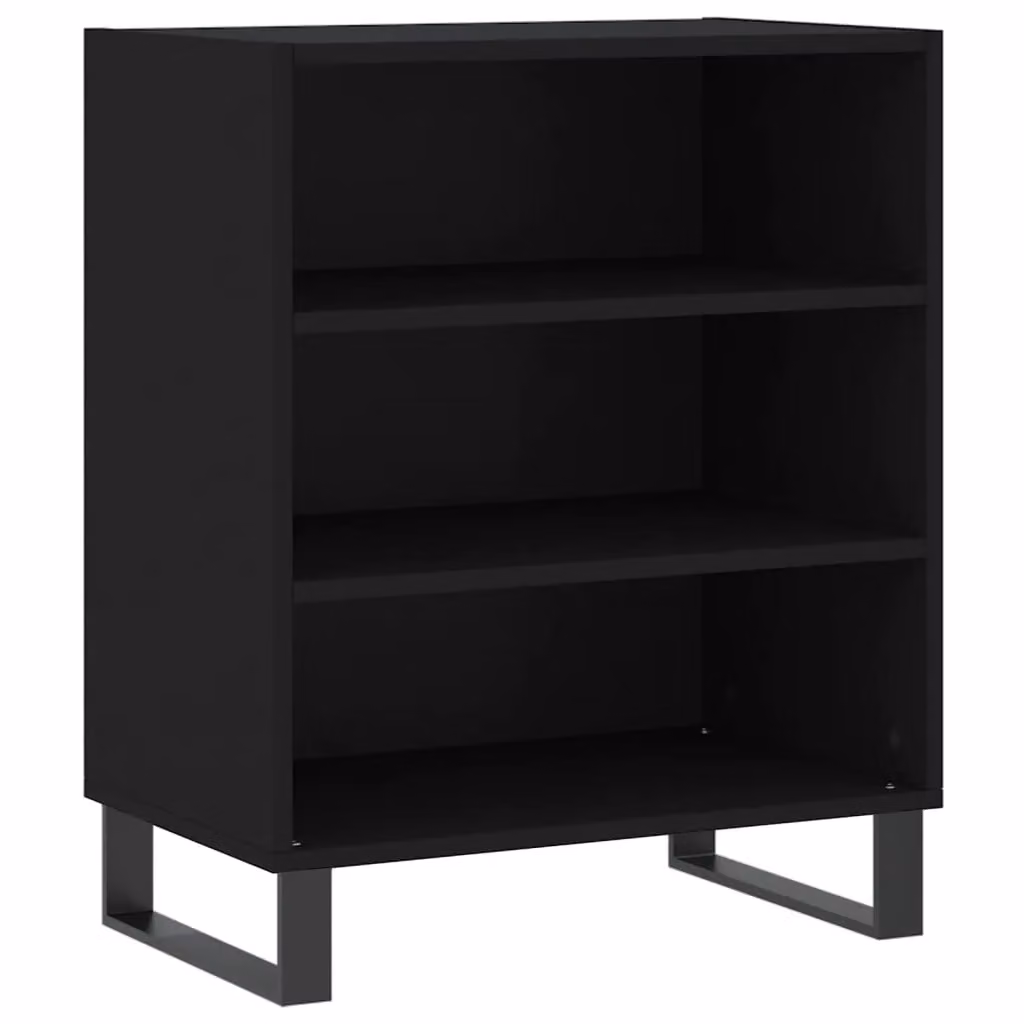 Berkfield Home Black Classic Sideboard in Matt Engineered Wood W: 57 cm, D: 35 cm, H: 70 cm – 2