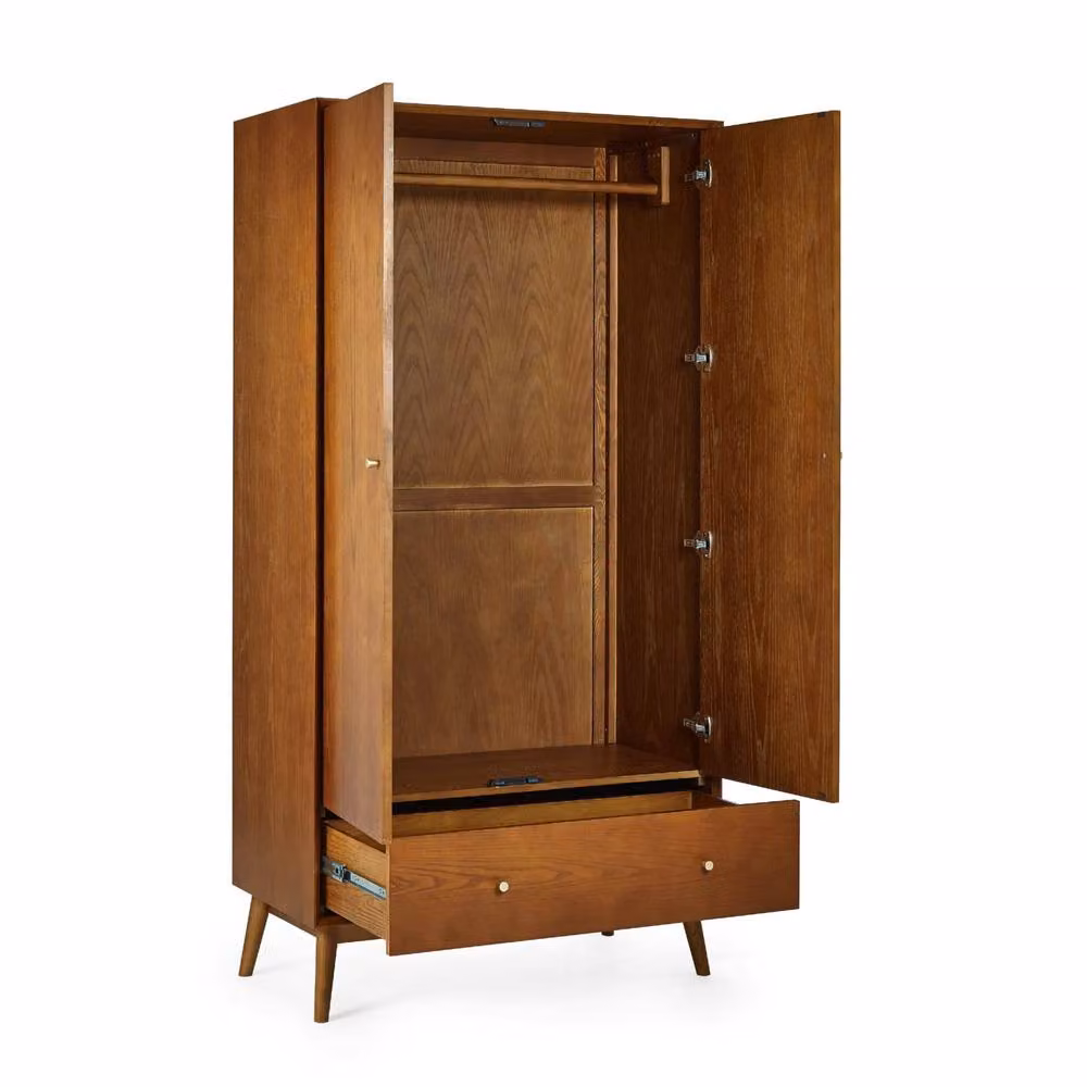 Cheshire Calder 2 Door Wardrobe in Ash Wood, Brown – 2