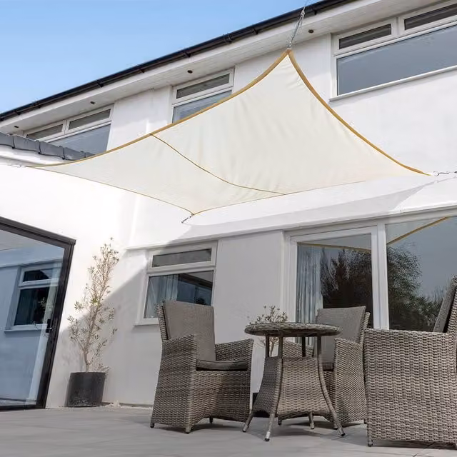 Primrose Rectangular Waterproof Sand Sun Shade Sail Canopy with UPF 50+ UV Block, W: 400 cm, D: 300 cm – 1