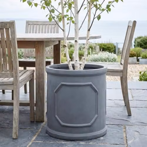 IDEALIST Grey Reinforced Stone Planter, 45 cm Diameter, 57 l – 1