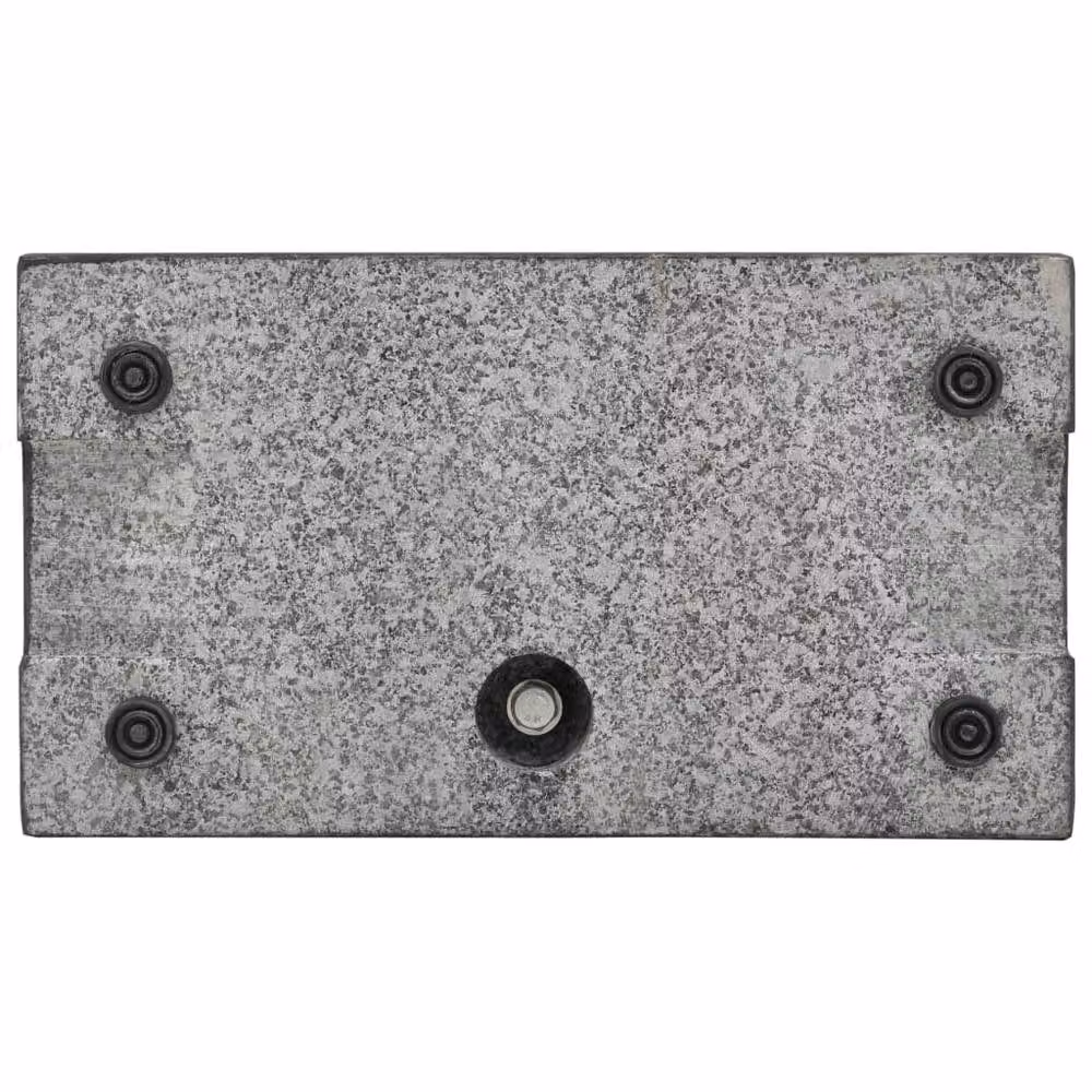 Berkfield Home Rectangular Granite Parasol Base, Black, 25 kg – 2