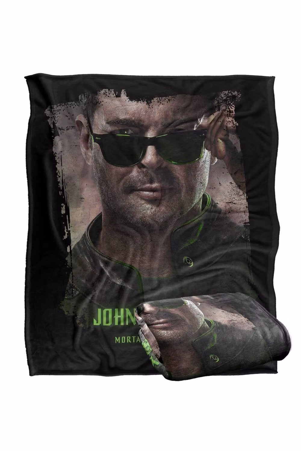 Warner Bros. Mortal Kombat 2 Johnny Cage Portrait Super Soft Silky Touch Throw Blanket, Multicolour, Extra Large – 2