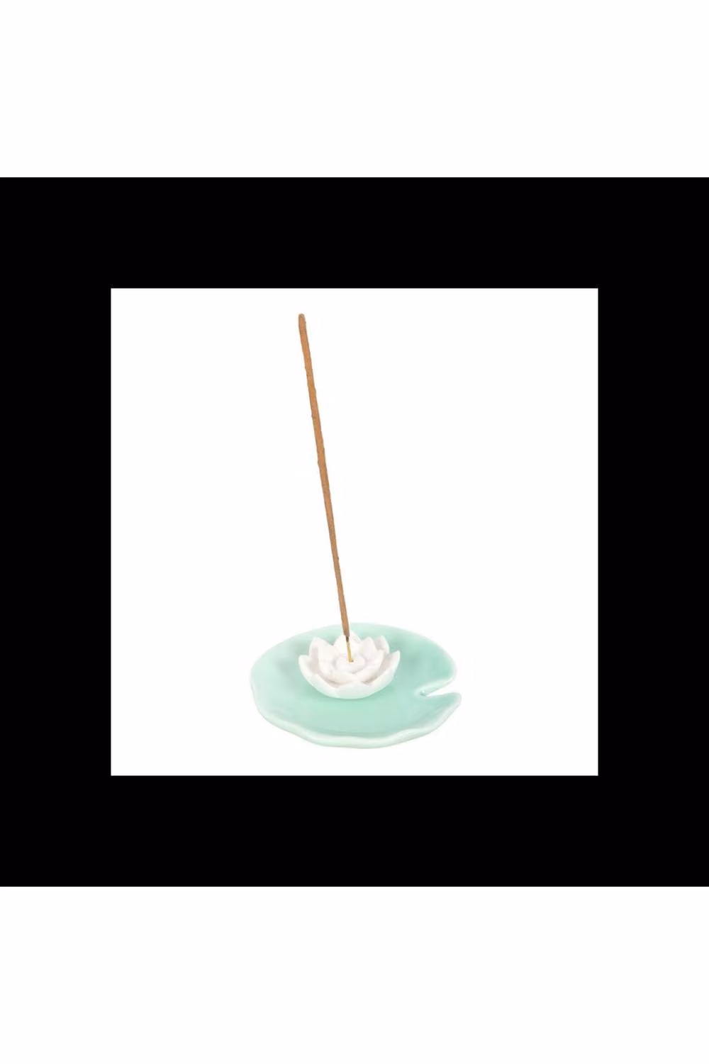 KDMD Lotus Flower Ceramic Incense Stick Holder and Trinket Dish in Green – 2