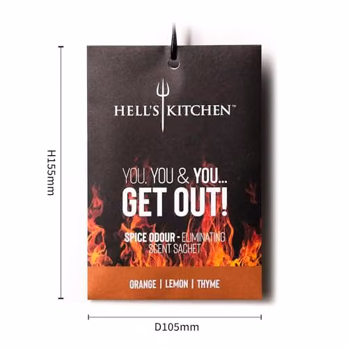 Hell's Kitchen Orange and Lemon Scented Sachets in Black, 6 Pack – 2