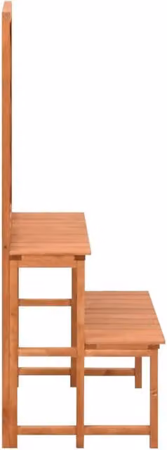 Berkfield Home Plant Stand with Trellis in Brown Solid Wood, W/D/H: 70 x 42 x 115 cm