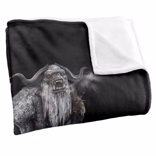 LOGOVISION Lord Of The Rings War Of The Rohirrim Evil Trolls Super Soft Fleece Throw Blanket, Multicolour, W: 91 cm, D: 147 cm – 2
