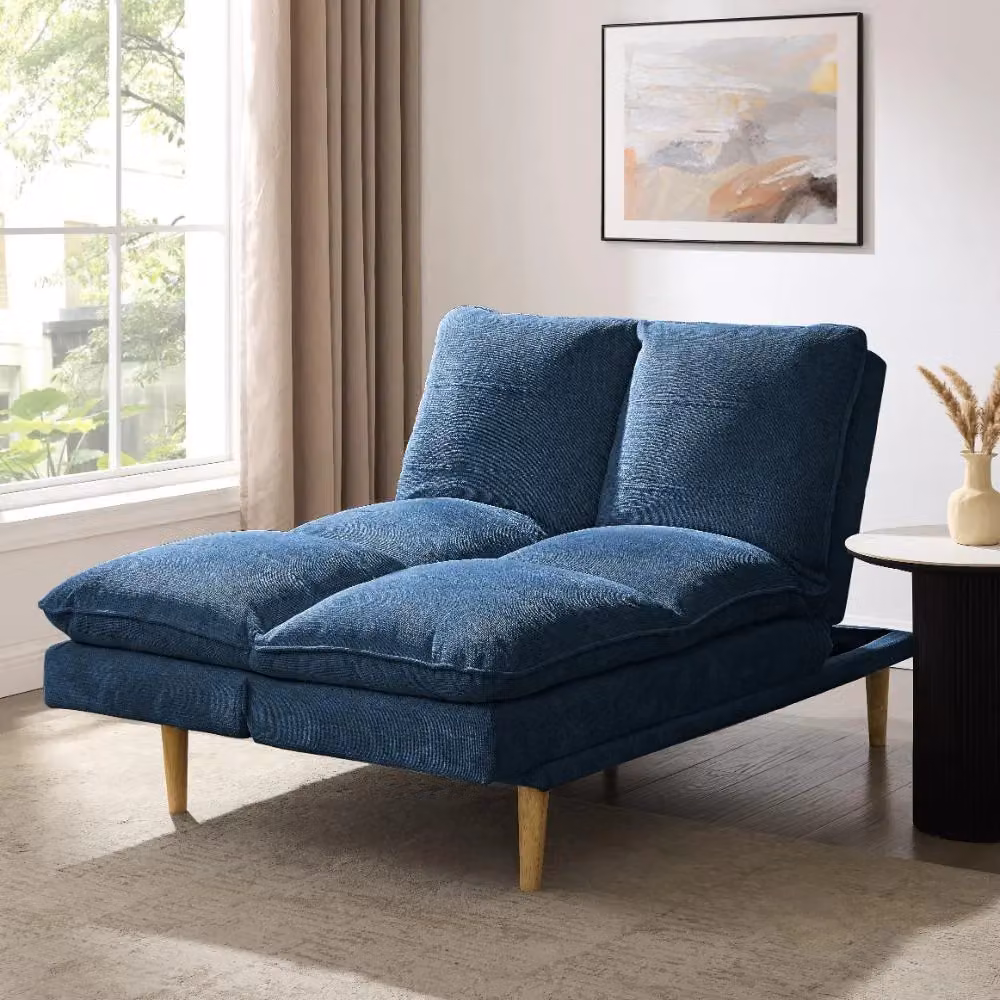 Home Detail Poppy 3 Seater Click Clack Sofa Bed in Blue – 2