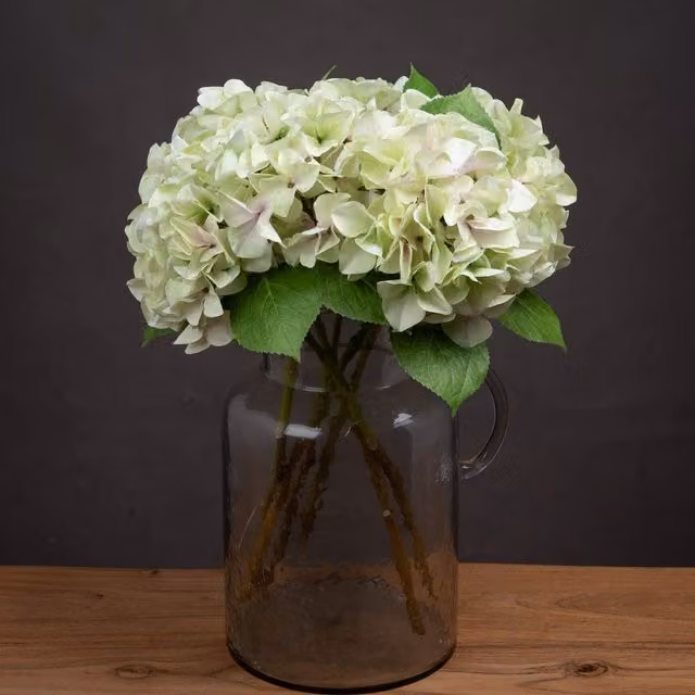 Hill Interiors Shabby Hydrangea Artificial Flower in Green – 1