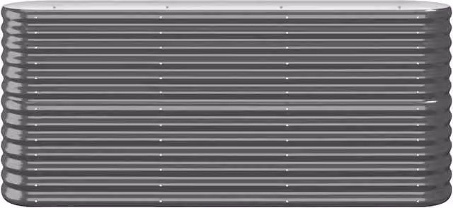 Berkfield Home Garden Powder-coated Steel Raised Bed in Anthracite Grey, W/D/H: 152 x 40 x 68 cm – 1
