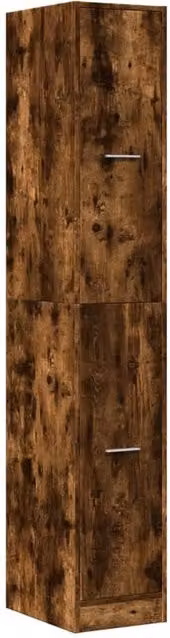 Berkfield Home Elegant Apothecary Cabinet in Smoked Oak Brown, W: 30 cm, D: 41 cm, H: 174.5 cm – 1