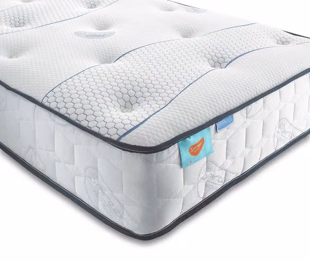 Sareer Furniture Limited Cool Blue Hybrid Memory Coil Mattress in White, W/D: 180 x 200 cm – 1