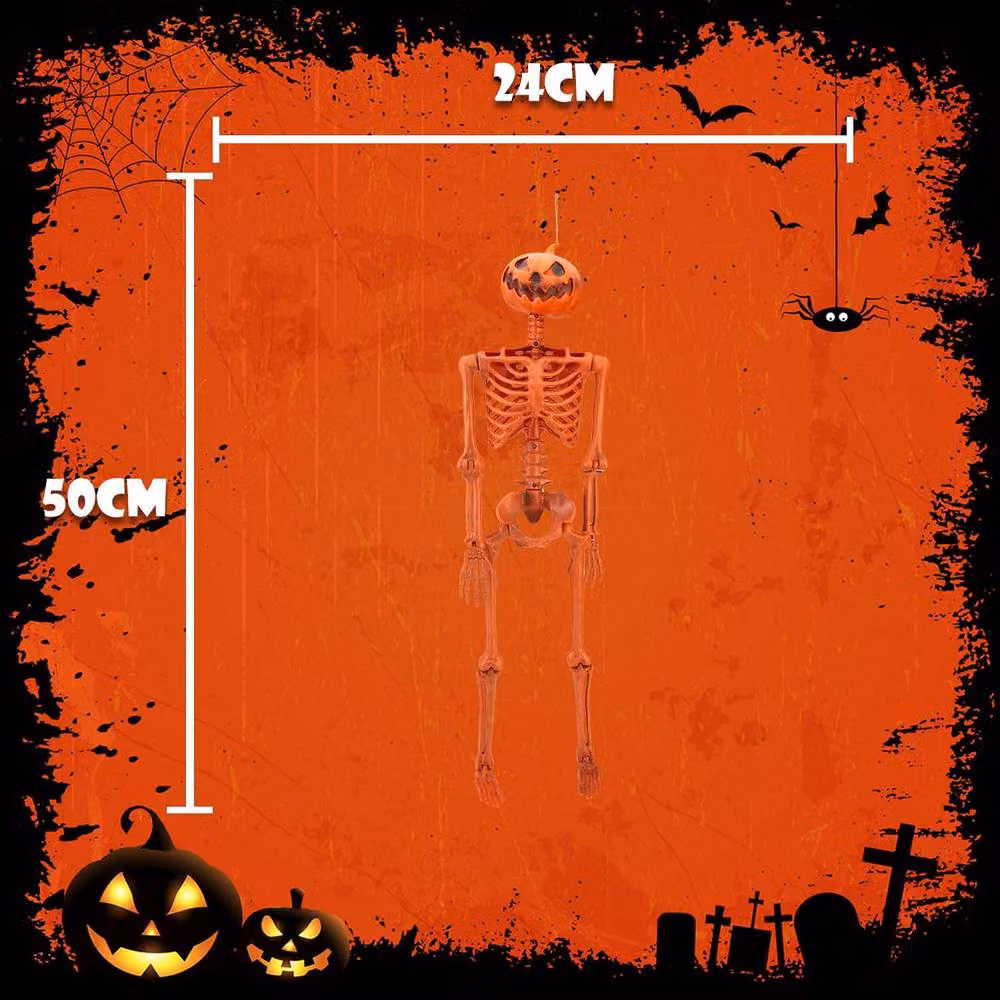 VFM e-Store Orange Halloween Hanging Pumpkin and Skeleton Pendant Party Accessories – 2