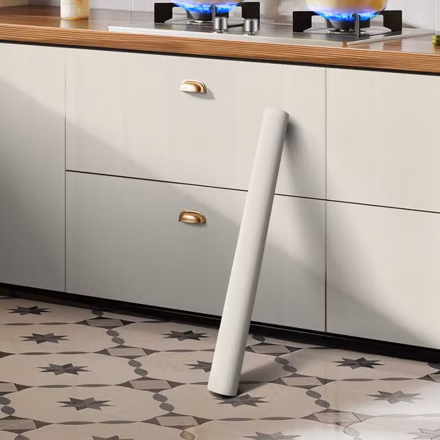 Livingandhome Plain Self-Adhesive Waterproof Vinyl Wallpaper in Beige