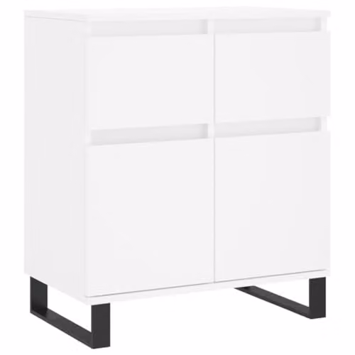 vidaXL Modern White Sideboard in MDF and Metal, W/D/H: 60 x 35 x 70 cm – 1