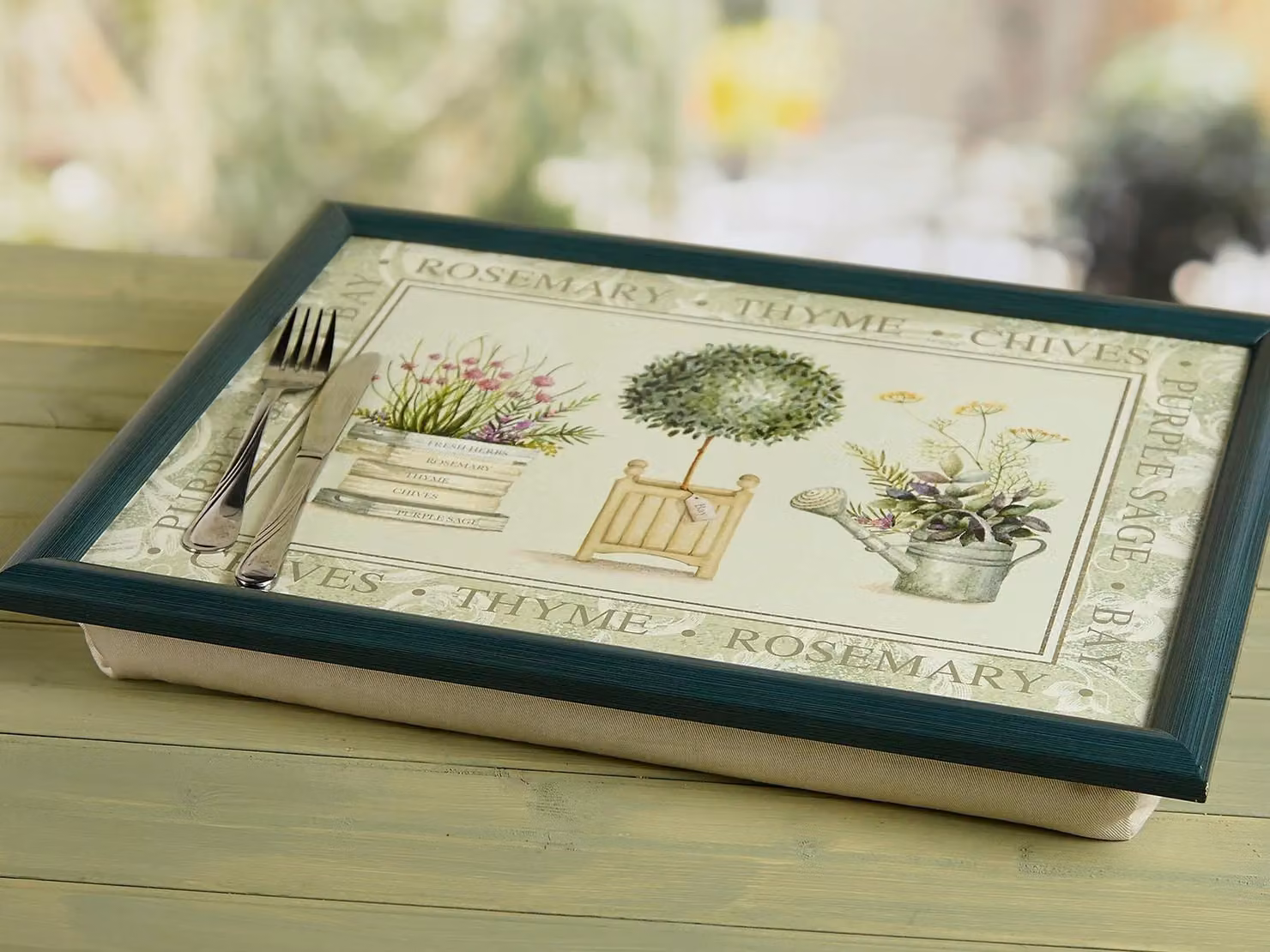Creative Tops Topiary Floral Lap Tray, Multicolour, W: 43.5 cm, D: 32.5 cm – 3